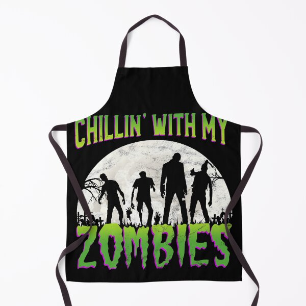 Item preview, Chillin with my zombies - full moon Halloween designed and sold by majuga.