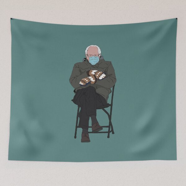 Item preview, Bernie Sanders Mittens Inauguration Meme  designed and sold by Hevding.