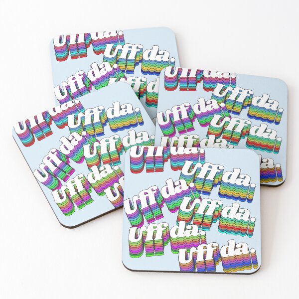 Item preview, UFF DA \\ Dude That Sucks Retro Rainbow Font designed and sold by acquiesce13.