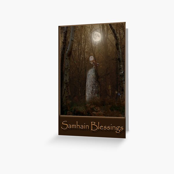 Item preview, Card - Samhain Blessings designed and sold by WildWoodGroves.