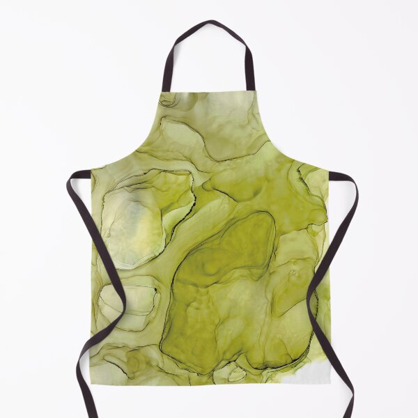 Item preview, Olive Green Abstract 2121 Alcohol Ink Painting by Herzart designed and sold by herzart.