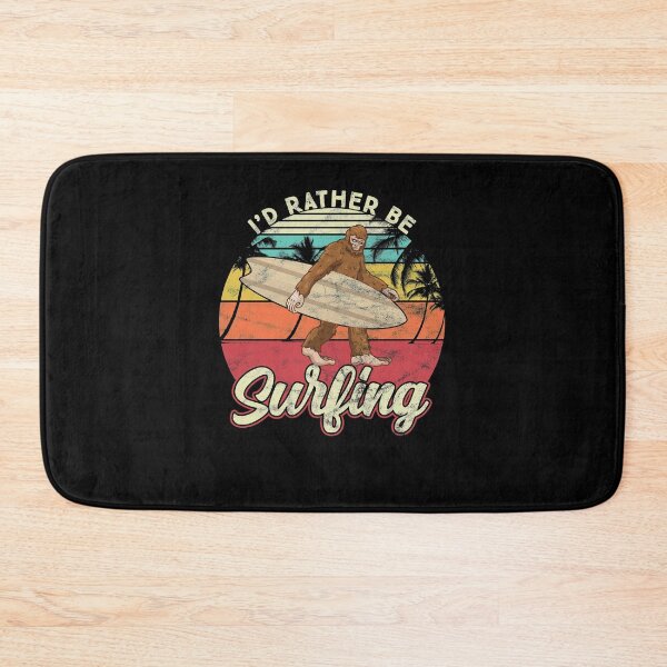 Artikelvorschau, Bigfoot Surfing - I'd Rather be Surfing Sasquatch surfboard entworfen und verkauft von majuga.