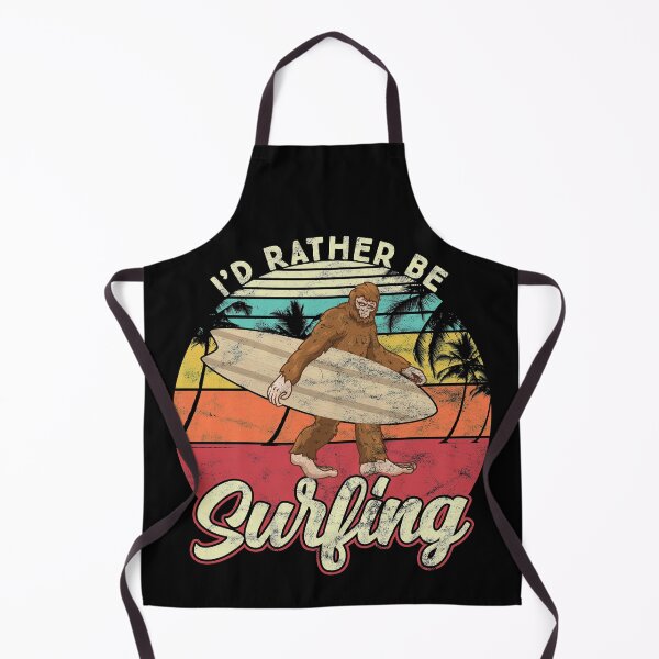 Artikelvorschau, Bigfoot Surfing - I'd Rather be Surfing Sasquatch surfboard entworfen und verkauft von majuga.