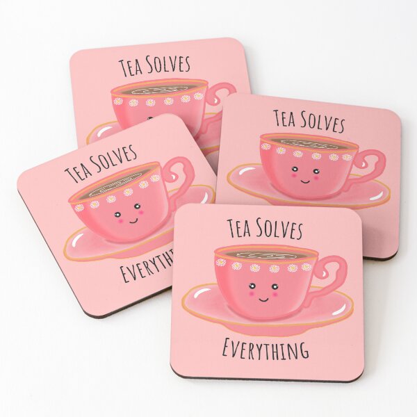 Item preview, Tea solves everything pink teacup designed and sold by HR-the-Chemist.