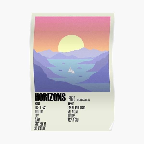 Horizons Surfaces Album Cover Alternative Poster Minimalist Art Poster
