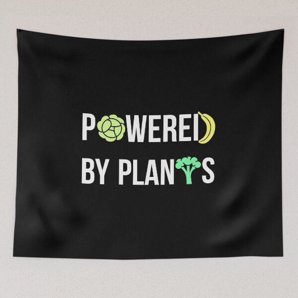 Item preview, Powered by Plants - Vegetarian - Vegan - Funny Veggie Lover designed and sold by AnyKitty.