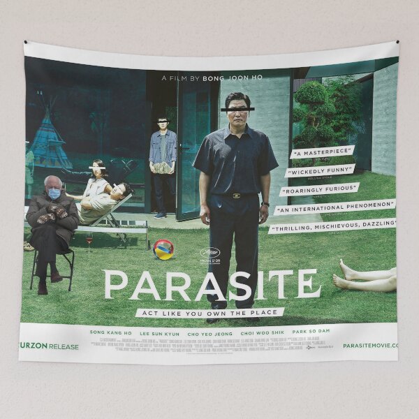 Item preview, Bernie Sanders Inauguration 2021 Meme Parasite Film designed and sold by jennytoll123.
