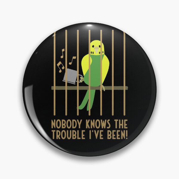 Item preview, Innocent budgie behind bars, green designed and sold by Cevetan.