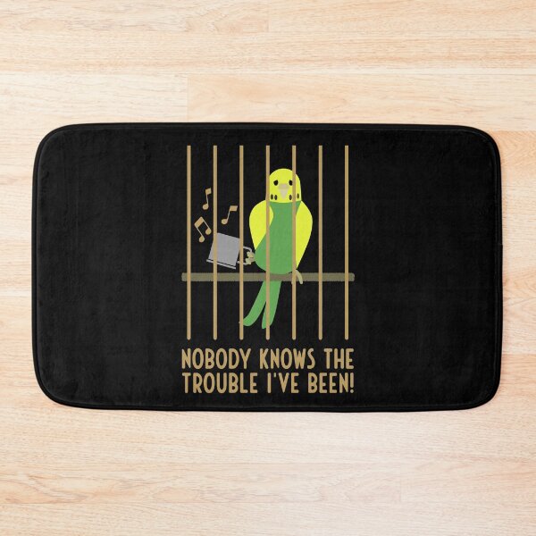 Item preview, Innocent budgie behind bars, green designed and sold by Cevetan.