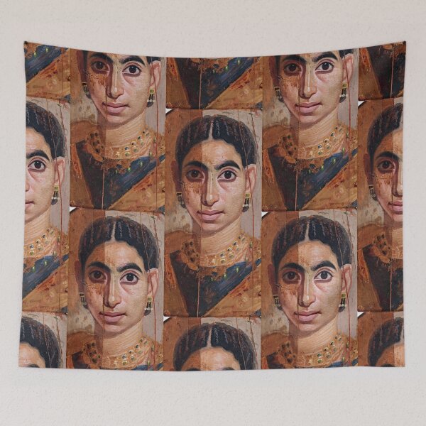 Item preview, Fayum mummy portrait ancient Egypt woman designed and sold by The-Roman-Lady.