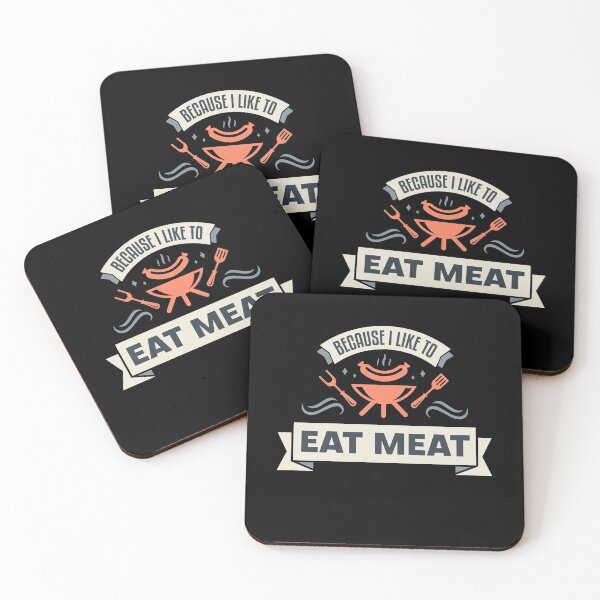 Item preview, Because I Like To Eat Meat Cow Grill BBQ Meme designed and sold by MooonTees.