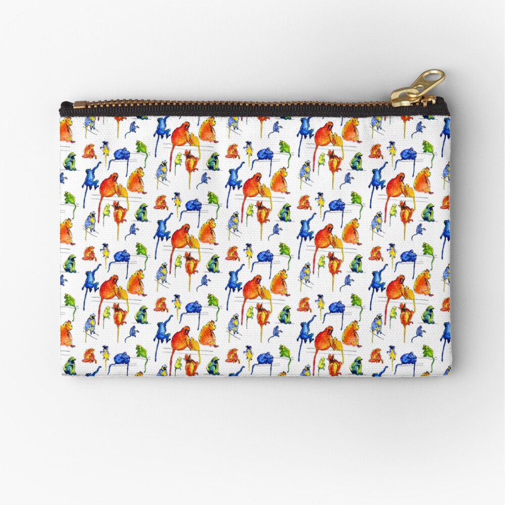 Monkey Troupe Zipper Pouch