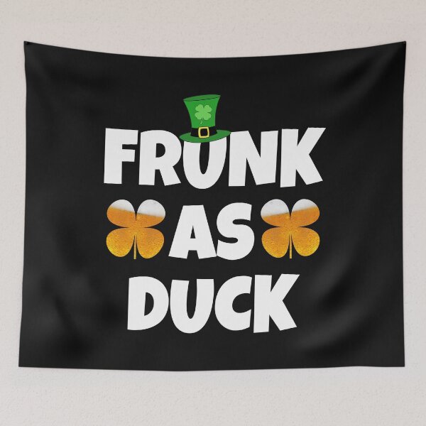 Item preview, Lucky Irish St. Patrick's Day Uncle Sam Beer Clover Frunk As Duck designed and sold by Bendthetrend.