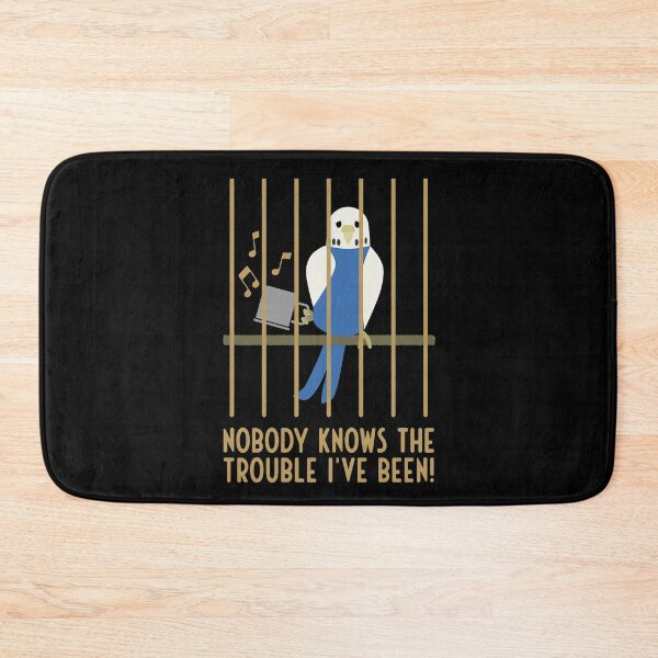 Item preview, Innocent budgie behind bars, blue designed and sold by Cevetan.