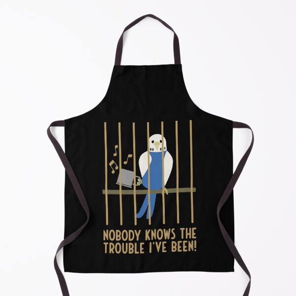 Item preview, Innocent budgie behind bars, blue designed and sold by Cevetan.