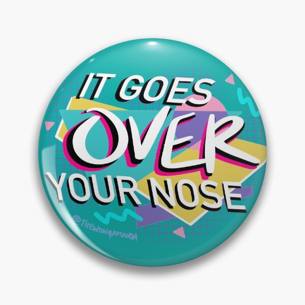 Item preview, 1990s It Goes Over Your Nose Mask  designed and sold by thewongamanda.