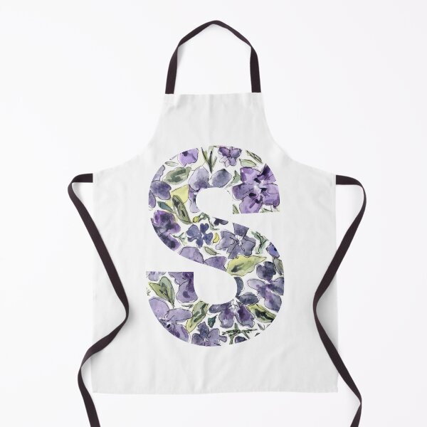 Item preview, Watercolor Purple Flowers Letter S designed and sold by vicnat.