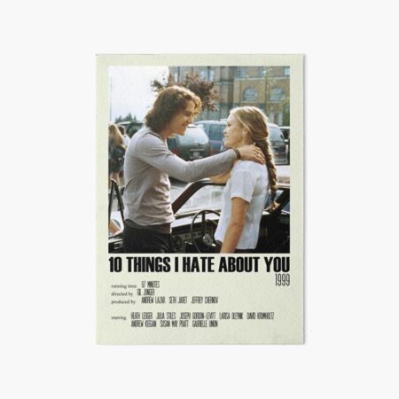 10 Things I Hate About You Alternative Poster Art Movie Large (8) Art Board Print