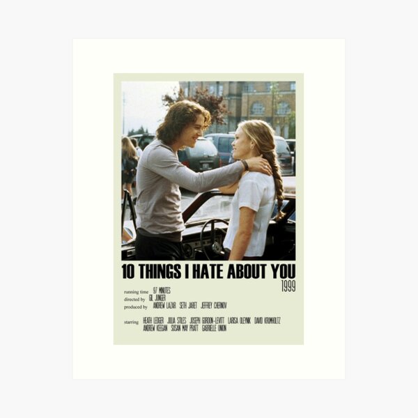 10 Things I Hate About You Alternative Poster Art Movie Large (8) Art Print