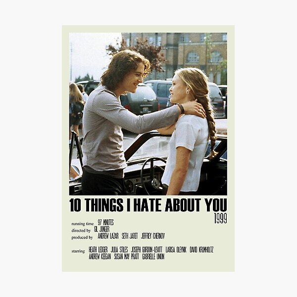 10 Things I Hate About You Alternative Poster Art Movie Large (8) Photographic Print