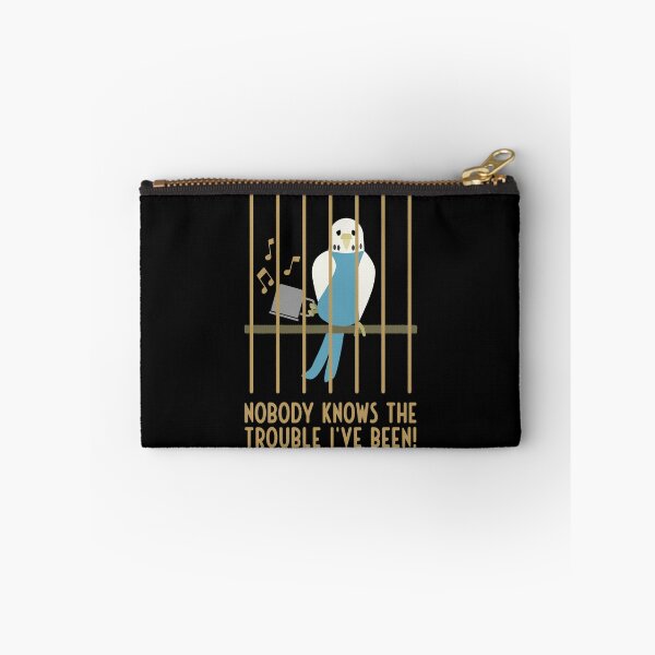 Item preview, Innocent budgie behind bars, turquoise designed and sold by Cevetan.