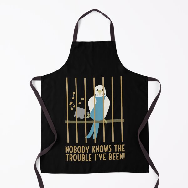 Item preview, Innocent budgie behind bars, turquoise designed and sold by Cevetan.