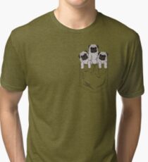 Pocket Pug Tri-blend T-Shirt