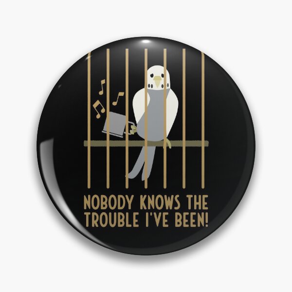 Item preview, Innocent budgie behind bars, gray designed and sold by Cevetan.