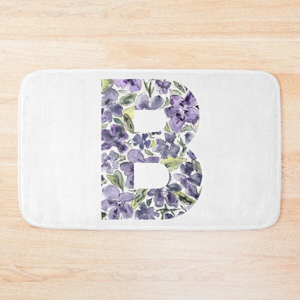 Item preview, Watercolor Purple Flowers Letter B designed and sold by vicnat.