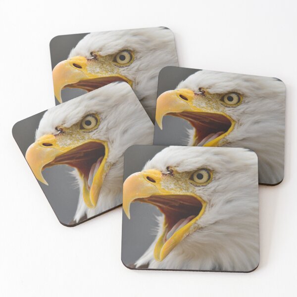 Item preview, bald eagle speaking out portrait designed and sold by aim4adventure.