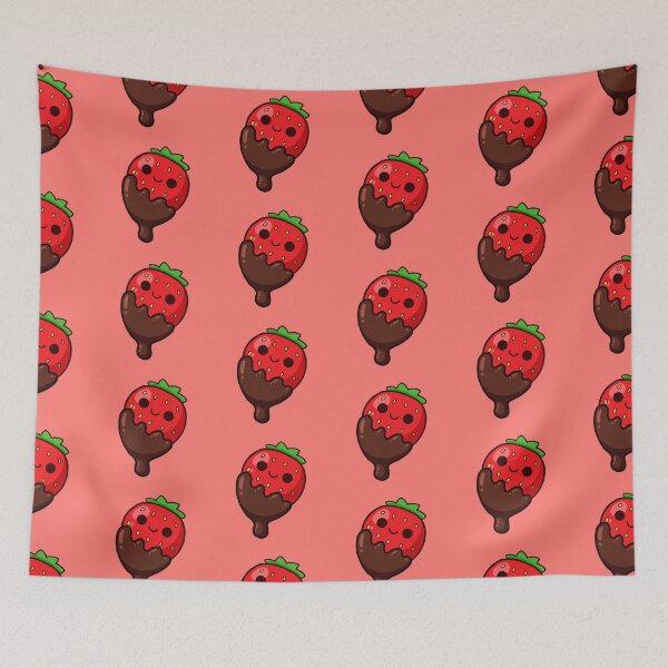 Item preview, kawaii chocolate-dipped strawberry designed and sold by kittybox.