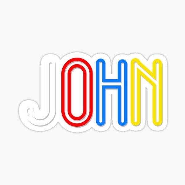 You Personalised Merchandise - John Sticker