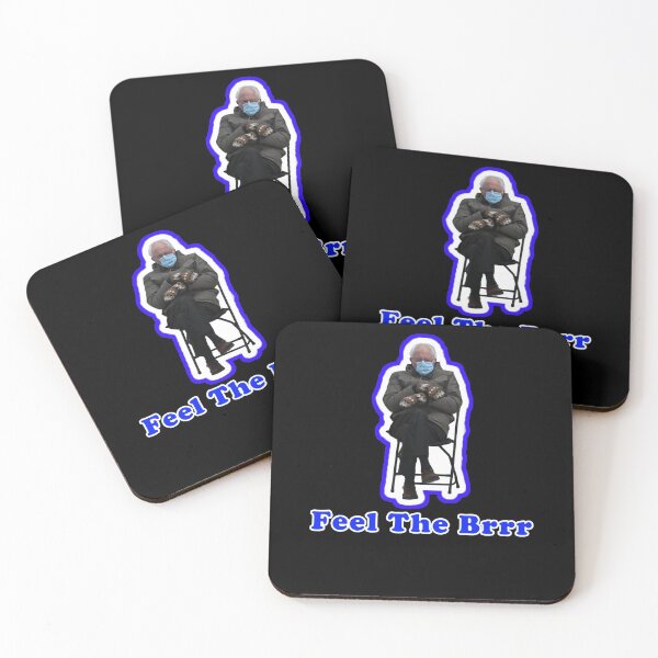 Item preview, Bernie Sanders Feel The Brrr | Funny Inaugration 2021 Mittens Meme designed and sold by SuperUberLame.