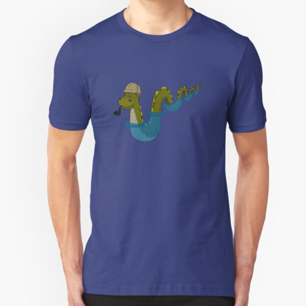 Sherloch Ness Monster Slim Fit T-Shirt