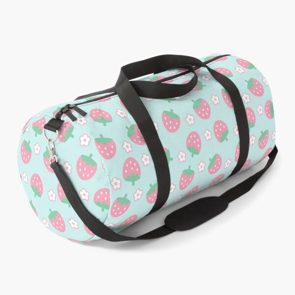 Item preview, Strawberries Flowers Pink Mint Kawaii Cute Pastel Aesthetic designed and sold by candymoondesign.