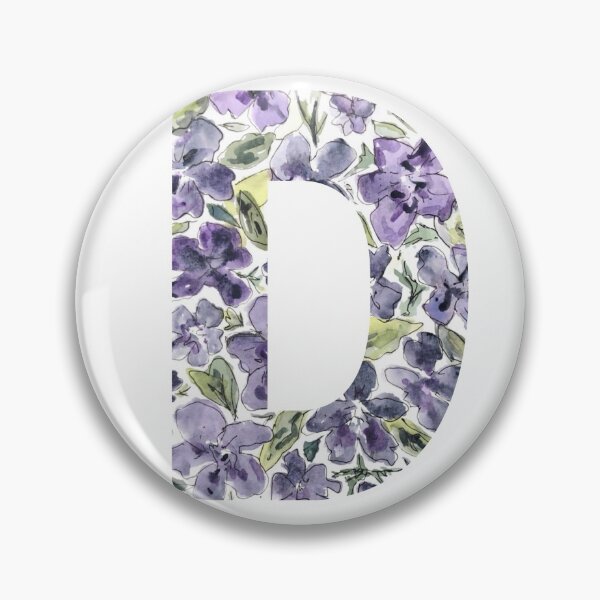 Artikelvorschau, Aquarell lila Blumen Buchstabe D. entworfen und verkauft von vicnat.