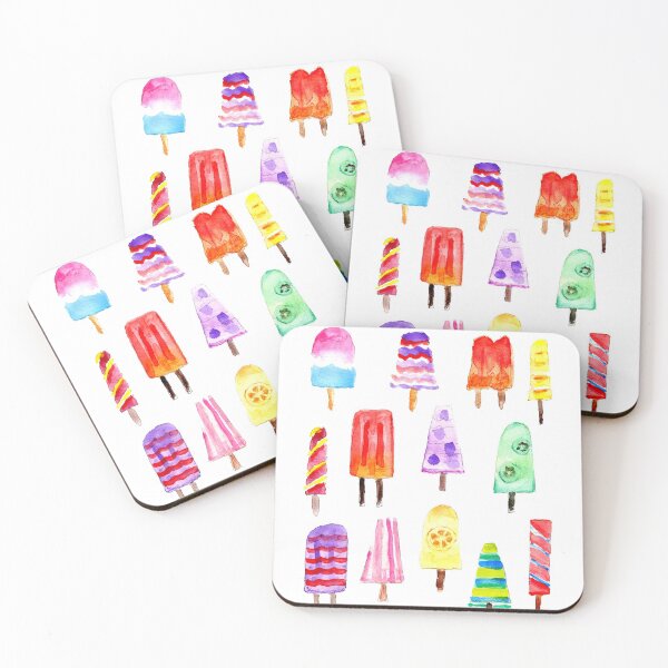 Item preview, Misty Colorful Watercolor Hand Drawn Popsicles designed and sold by MaryKunzGoldman.