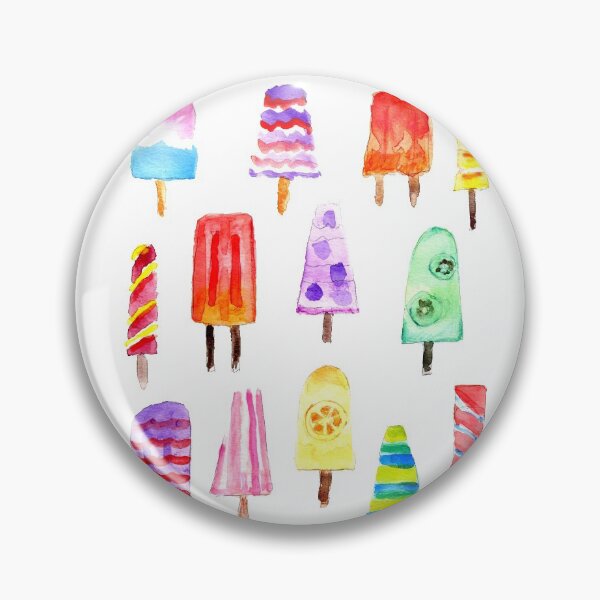 Item preview, Misty Colorful Watercolor Hand Drawn Popsicles designed and sold by MaryKunzGoldman.