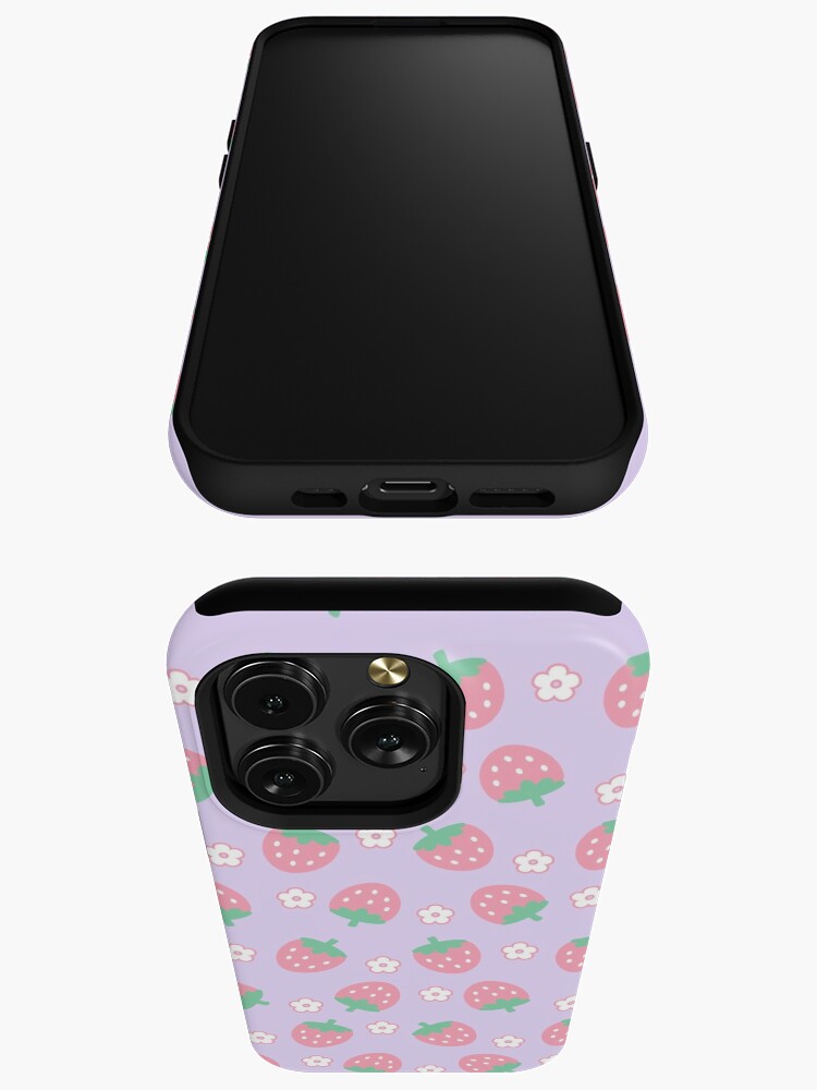 Floral Purple Pink Strawberry iPhone Case – Kawaiies