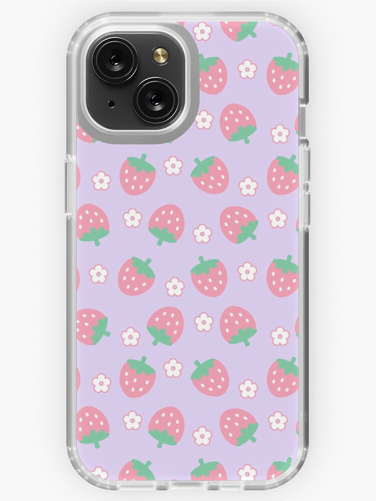 Floral Purple Pink Strawberry iPhone Case – Kawaiies