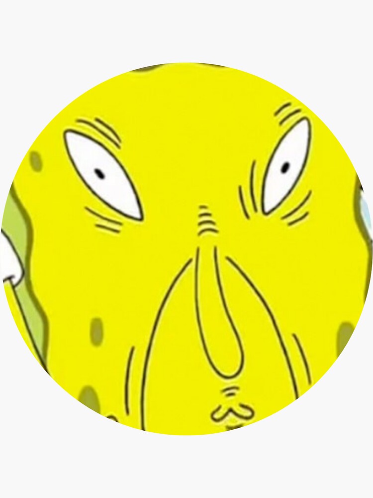 "Sponge sour face" Sticker for Sale by Nightwyu Redbubble