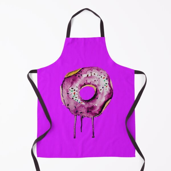 Aperçu de l'œuvre Donut Dripping Magenta pop art sur fond violet choquant créée et vendue par Thecolorschemer.