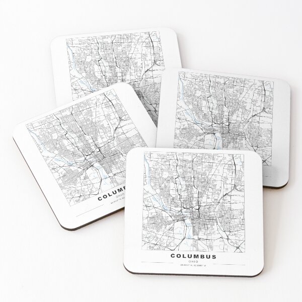 Item preview, Columbus Downtown Minimal Map designed and sold by akachayy.