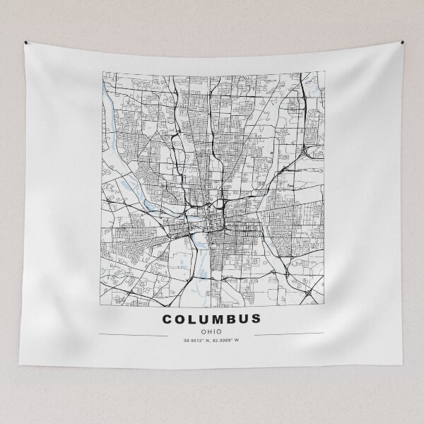 Item preview, Columbus Downtown Minimal Map designed and sold by akachayy.