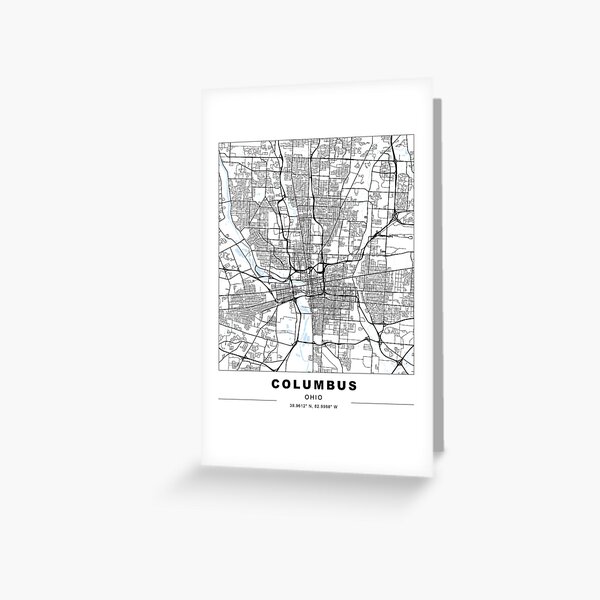 Item preview, Columbus Downtown Minimal Map designed and sold by akachayy.
