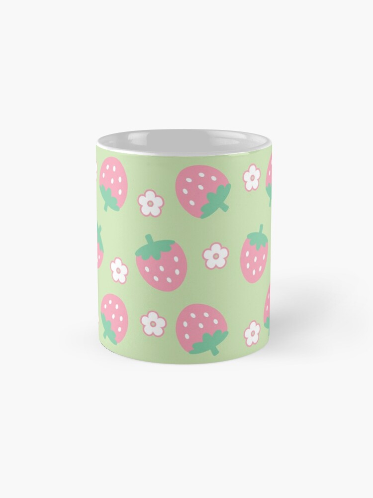 Strawberries Kawaii Cute Pastel Peach Cottagecore Aesthetic Coffee Mug for  Sale by candymoondesign