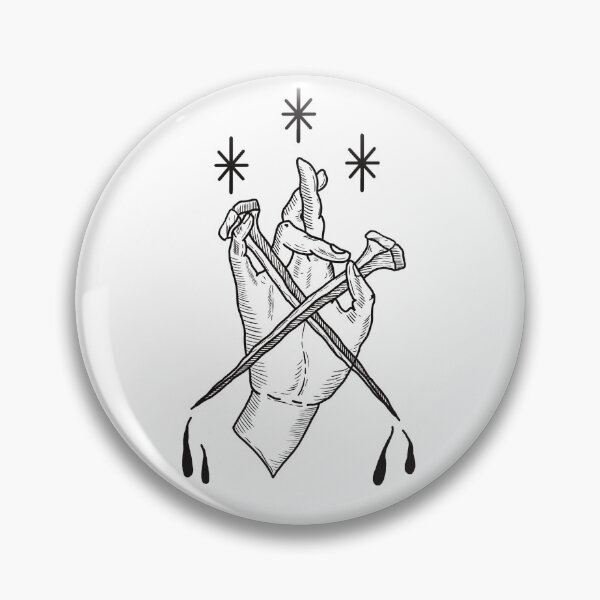 Item preview, Hand with bleeding nails in medieval engraving - BLACK designed and sold by InkMastersHub.com.