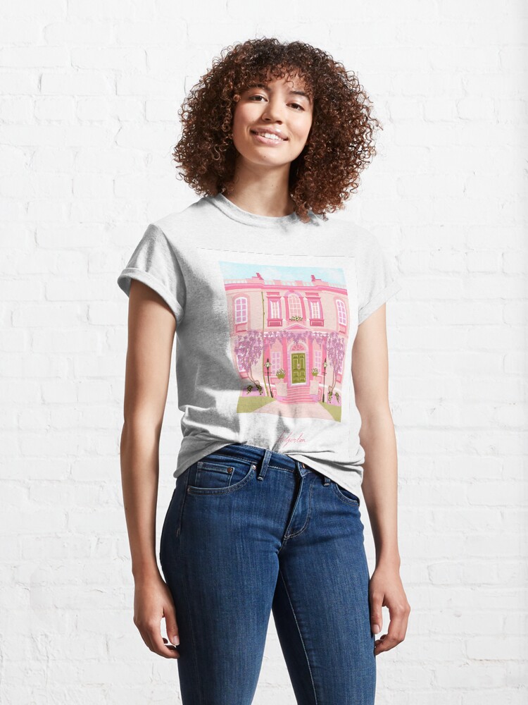 Thumbnail 4 of 7, Classic T-Shirt, Bridgerton House, Pastel Pink designed and sold by Charlie Dyer.