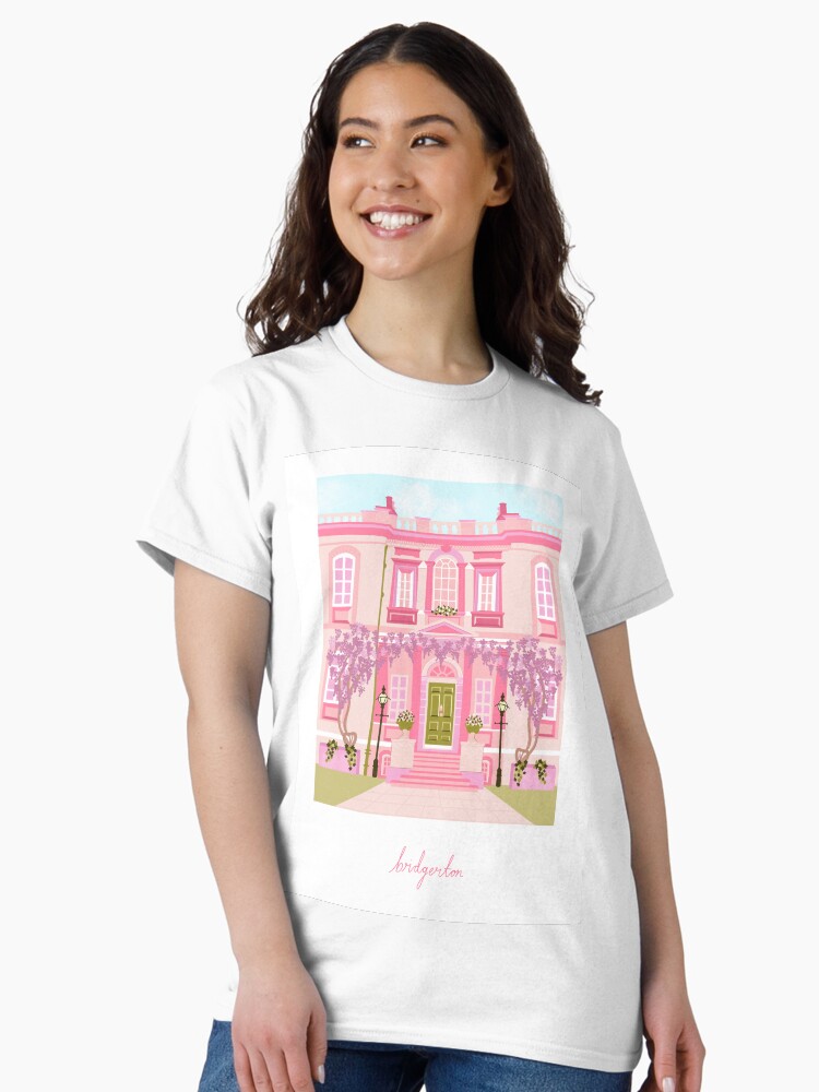 Thumbnail 1 of 7, Classic T-Shirt, Bridgerton House, Pastel Pink designed and sold by Charlie-K-Dyer.