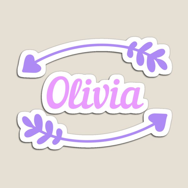 GT Graphics Olivia Girl Name Magnet - 5.5 Inch Custom Kid Lunchbox Decor